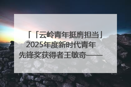 「云岭青年挺膺担当」2025年度新时代青年先锋奖获得者王敏奇——澜沧江上好渔人