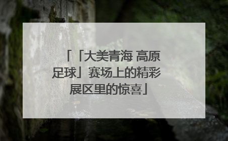「大美青海 高原足球」赛场上的精彩 展区里的惊喜