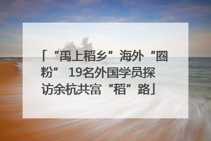 “禹上稻乡”海外“圈粉” 19名外国学员探访余杭共富“稻”路