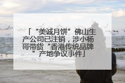 “美诚月饼”佛山生产公司已注销，涉小杨哥带货“香港传统品牌”产地争议事件