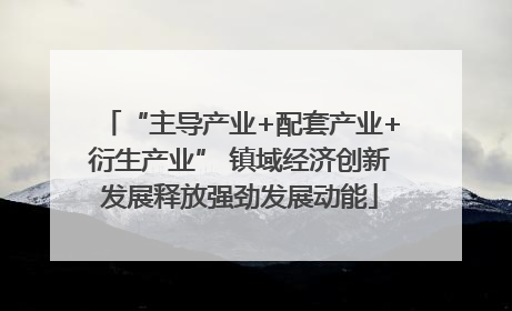 “主导产业+配套产业+衍生产业” 镇域经济创新发展释放强劲发展动能