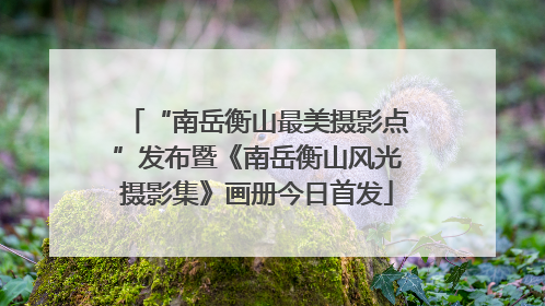“南岳衡山最美摄影点”发布暨《南岳衡山风光摄影集》画册今日首发