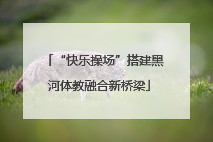 “快乐操场”搭建黑河体教融合新桥梁