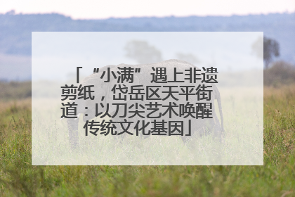 “小满”遇上非遗剪纸，岱岳区天平街道：以刀尖艺术唤醒传统文化基因