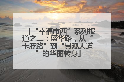“幸福市西”系列报道之二：盛华路，从“卡脖路”到“景观大道”的华丽转身
