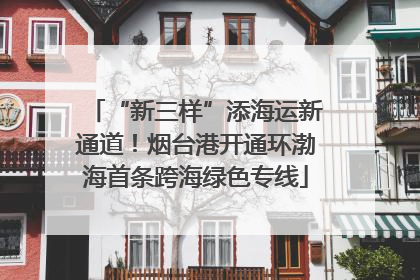 “新三样”添海运新通道！烟台港开通环渤海首条跨海绿色专线