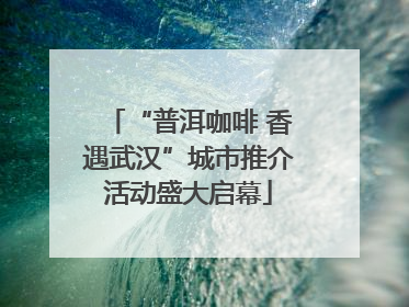 “普洱咖啡 香遇武汉”城市推介活动盛大启幕