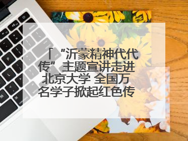 “沂蒙精神代代传”主题宣讲走进北京大学 全国万名学子掀起红色传承热潮