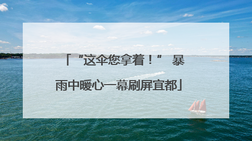 “这伞您拿着！” 暴雨中暖心一幕刷屏宜都