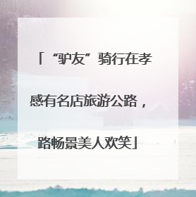“驴友”骑行在孝感有名店旅游公路，路畅景美人欢笑