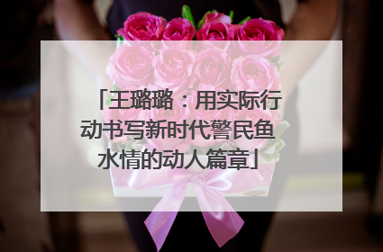 王璐璐：用实际行动书写新时代警民鱼水情的动人篇章