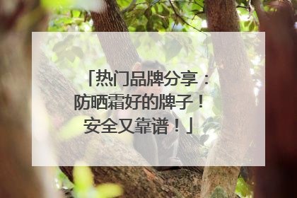热门品牌分享：防晒霜好的牌子！安全又靠谱！