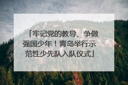 牢记党的教导、争做强国少年！青岛举行示范性少先队入队仪式