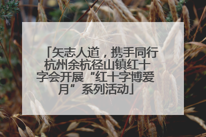 矢志人道，携手同行 杭州余杭径山镇红十字会开展“红十字博爱月”系列活动