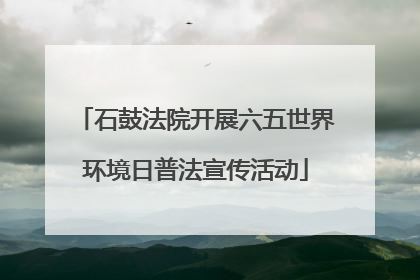石鼓法院开展六五世界环境日普法宣传活动
