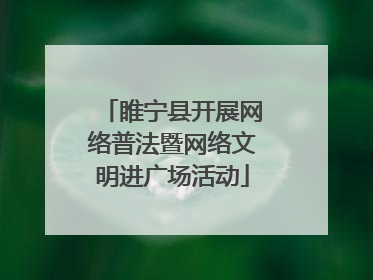 睢宁县开展网络普法暨网络文明进广场活动