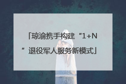 琼渝携手构建“1+N”退役军人服务新模式