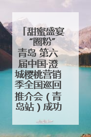 甜蜜盛宴 “圈粉”青岛 第六届中国·澄城樱桃营销季全国巡回推介会（青岛站）成功举办