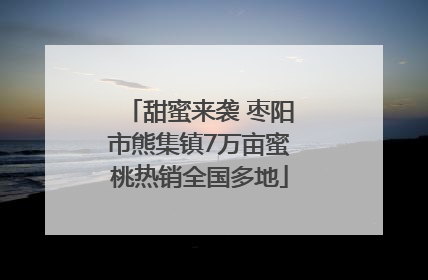 甜蜜来袭 枣阳市熊集镇7万亩蜜桃热销全国多地
