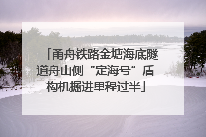 甬舟铁路金塘海底隧道舟山侧“定海号”盾构机掘进里程过半