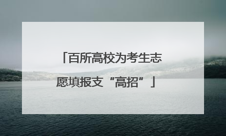 百所高校为考生志愿填报支“高招”