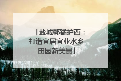 盐城郭猛护西：打造宜居宜业水乡田园新美景