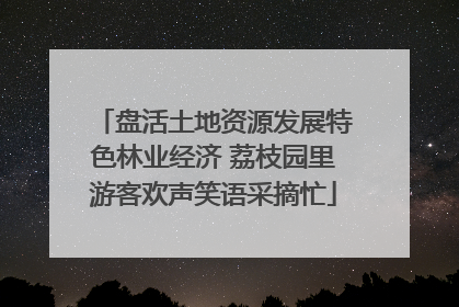 盘活土地资源发展特色林业经济 荔枝园里游客欢声笑语采摘忙