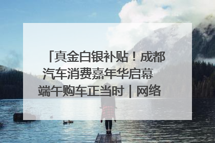 真金白银补贴！成都汽车消费嘉年华启幕 端午购车正当时｜网络中国节·端午