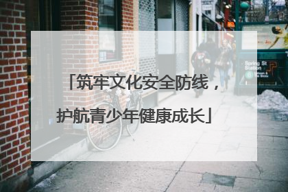 筑牢文化安全防线，护航青少年健康成长