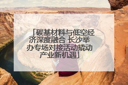 碳基材料与低空经济深度融合 长沙举办专场对接活动撬动产业新机遇