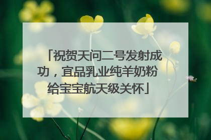 祝贺天问二号发射成功，宜品乳业纯羊奶粉给宝宝航天级关怀