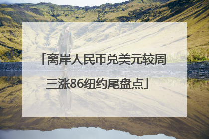 离岸人民币兑美元较周三涨86纽约尾盘点