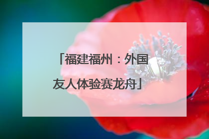 福建福州：外国友人体验赛龙舟