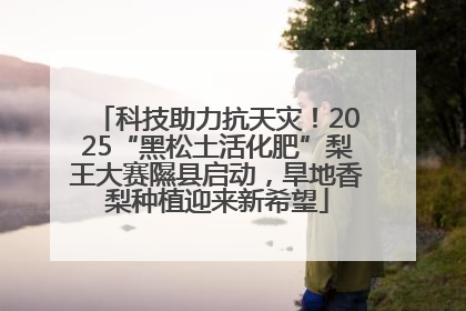 科技助力抗天灾！2025“黑松土活化肥”梨王大赛隰县启动，旱地香梨种植迎来新希望