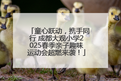 童心跃动，携手同行 成都大观小学2025春季亲子趣味运动会超燃来袭！