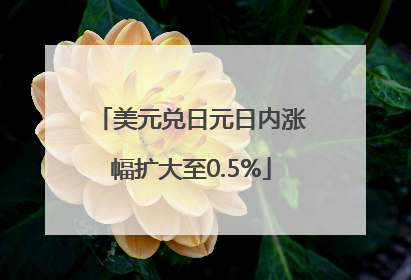 美元兑日元日内涨幅扩大至0.5%