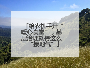 给农机手开“暖心食堂”，基层治理就得这么“接地气”