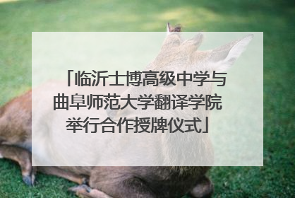 临沂士博高级中学与曲阜师范大学翻译学院举行合作授牌仪式