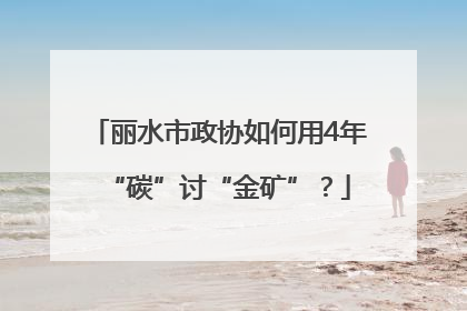 丽水市政协如何用4年“碳”讨“金矿”？