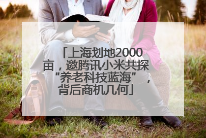 上海划地2000亩，邀腾讯小米共探“养老科技蓝海”，背后商机几何