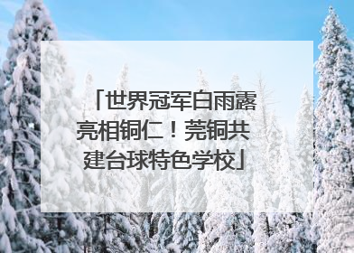 世界冠军白雨露亮相铜仁！莞铜共建台球特色学校