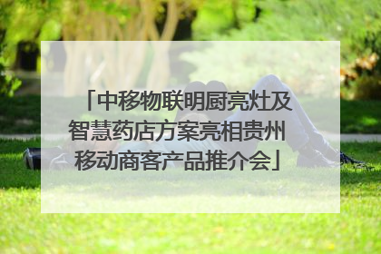 中移物联明厨亮灶及智慧药店方案亮相贵州移动商客产品推介会