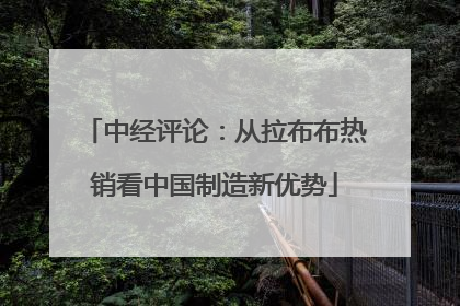 中经评论：从拉布布热销看中国制造新优势