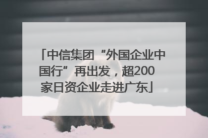 中信集团“外国企业中国行”再出发，超200家日资企业走进广东