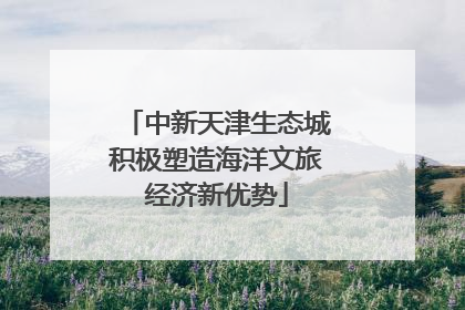 中新天津生态城积极塑造海洋文旅经济新优势