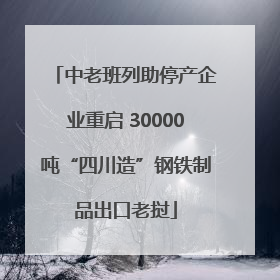 中老班列助停产企业重启 30000吨“四川造”钢铁制品出口老挝
