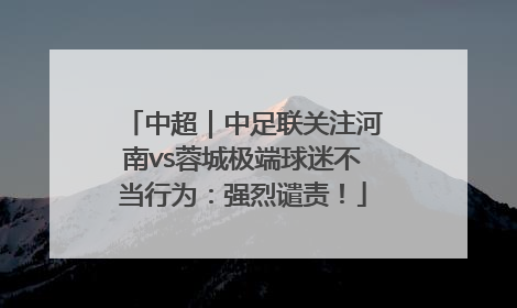 中超｜中足联关注河南vs蓉城极端球迷不当行为：强烈谴责！