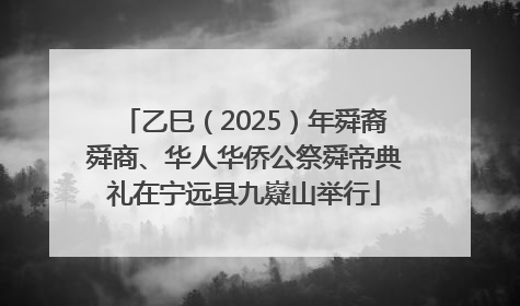 乙巳（2025）年舜裔舜商、华人华侨公祭舜帝典礼在宁远县九嶷山举行