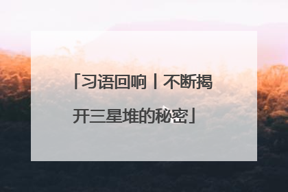 习语回响丨不断揭开三星堆的秘密