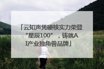 云知声凭硬核实力荣登“星辰100”，铸就AI产业独角兽品牌